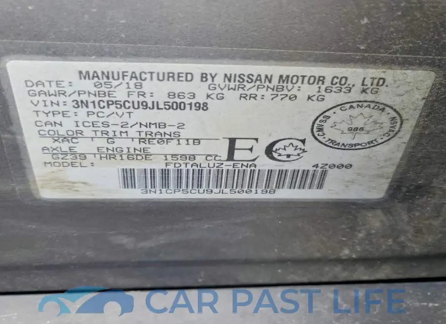 3N1CP5CU9JL500198# 13