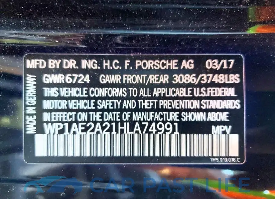 WP1AE2A21HLA74991# 14