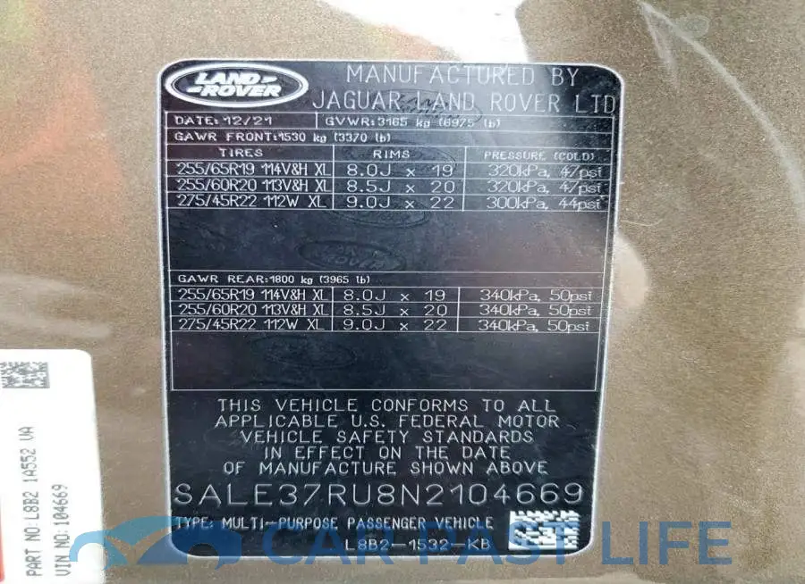 SALE37RU8N2104669# 14