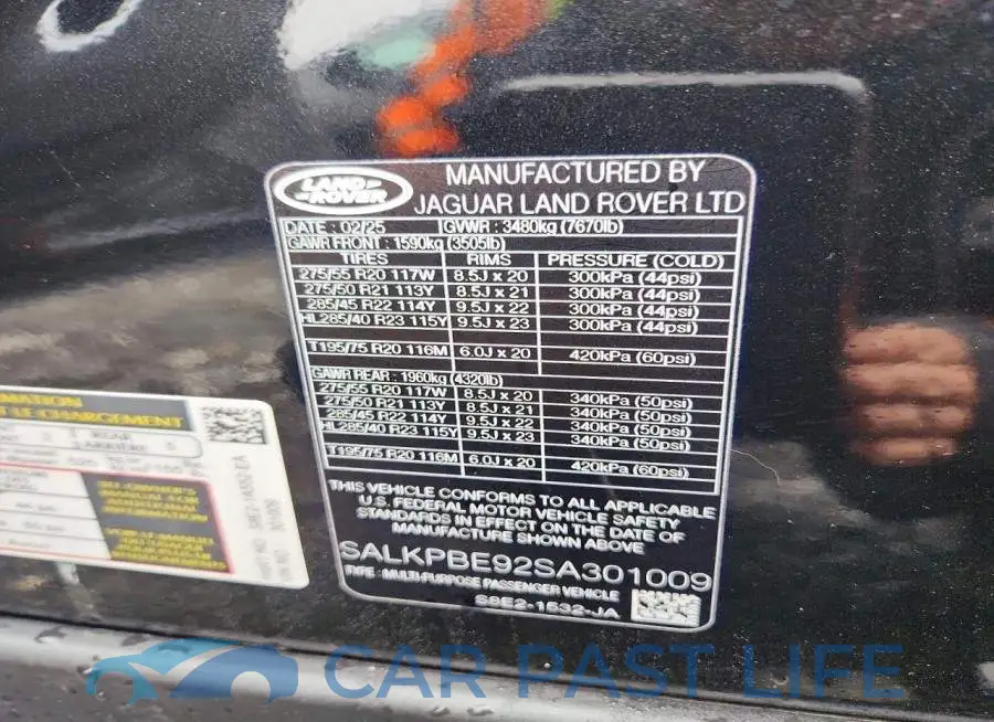 SALKPBE92SA301009# 13