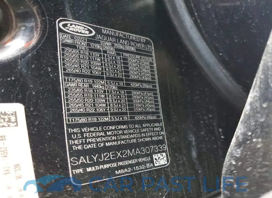 SALYJ2EX2MA307339# 12