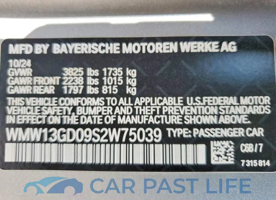 WMW13GD09S2W75039# 12