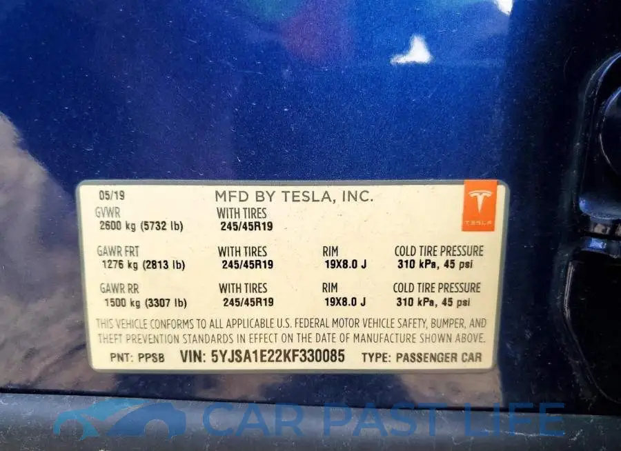 5YJSA1E22KF330085# 12