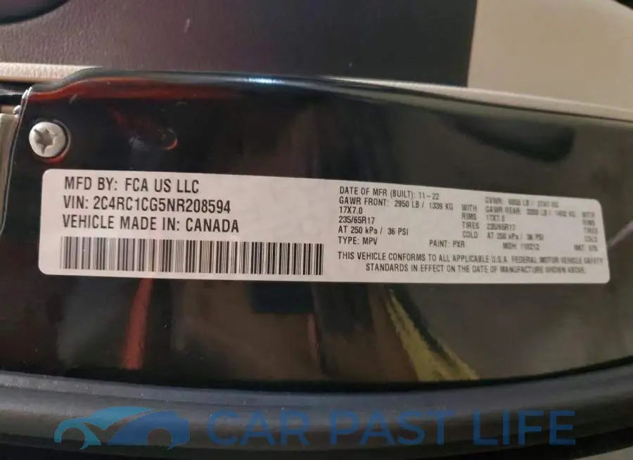 2C4RC1CG5NR208594# 14