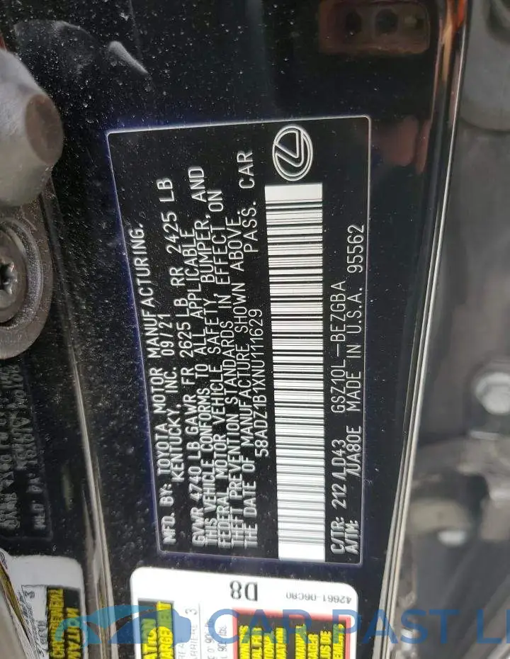 58ADZ1B1XNU111629# 13