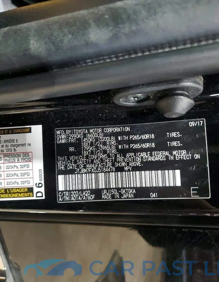JTJBM7FX0J5184478# 13