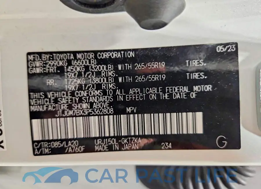 JTJGM7BX3P5362808# 12
