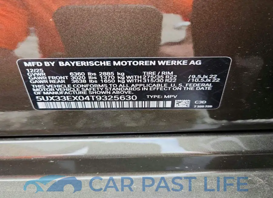 5UX33EX04T9325630# 13