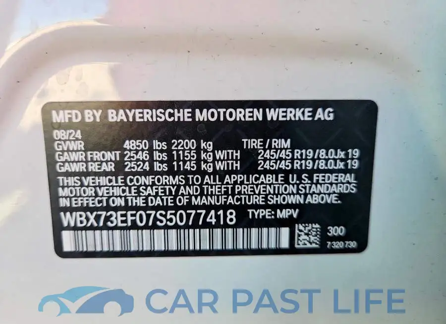 WBX73EF07S5077418# 12