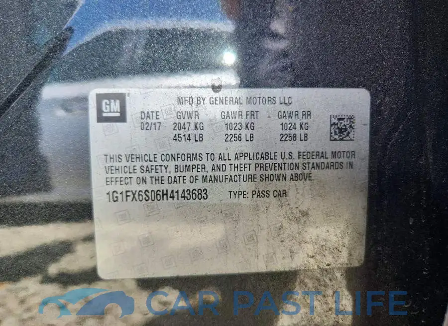 1G1FX6S06H4143683# 12