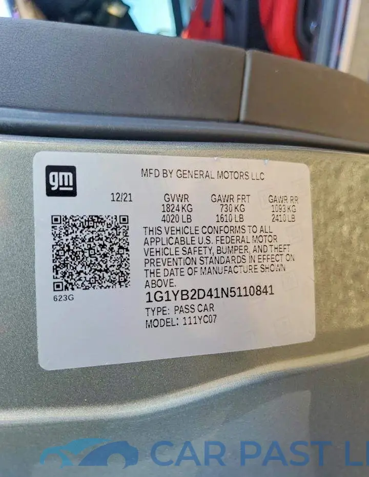 1G1YB2D41N5110841# 12