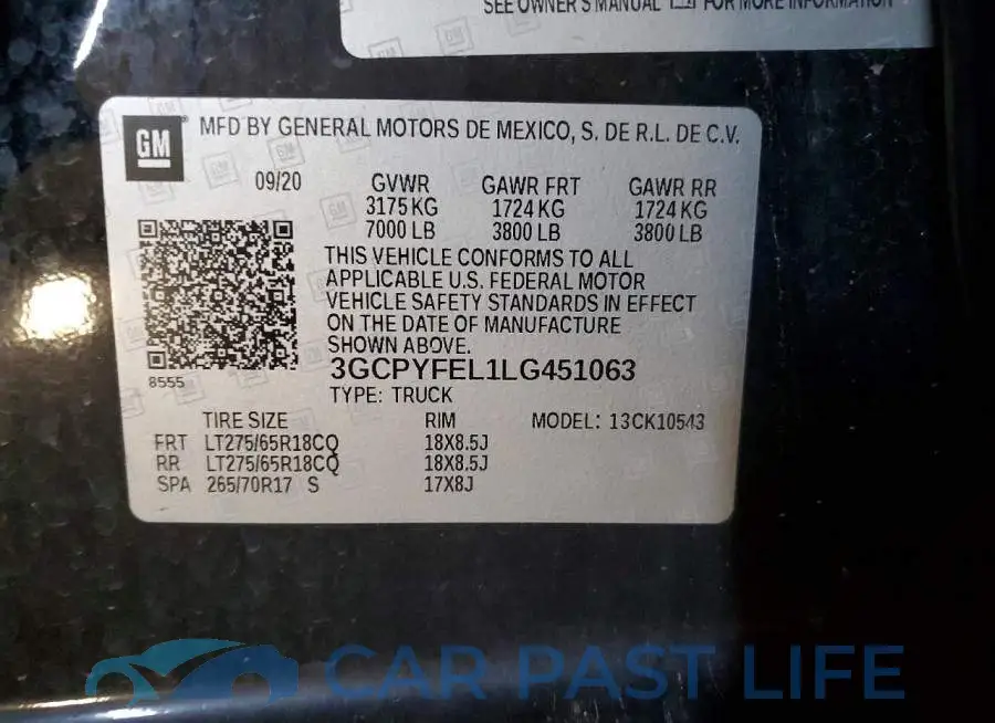 3GCPYFEL1LG451063# 13
