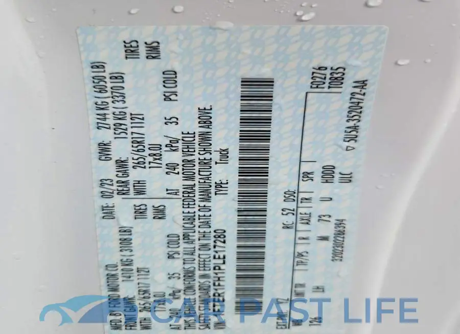 1FTER1FH1PLE17280# 13