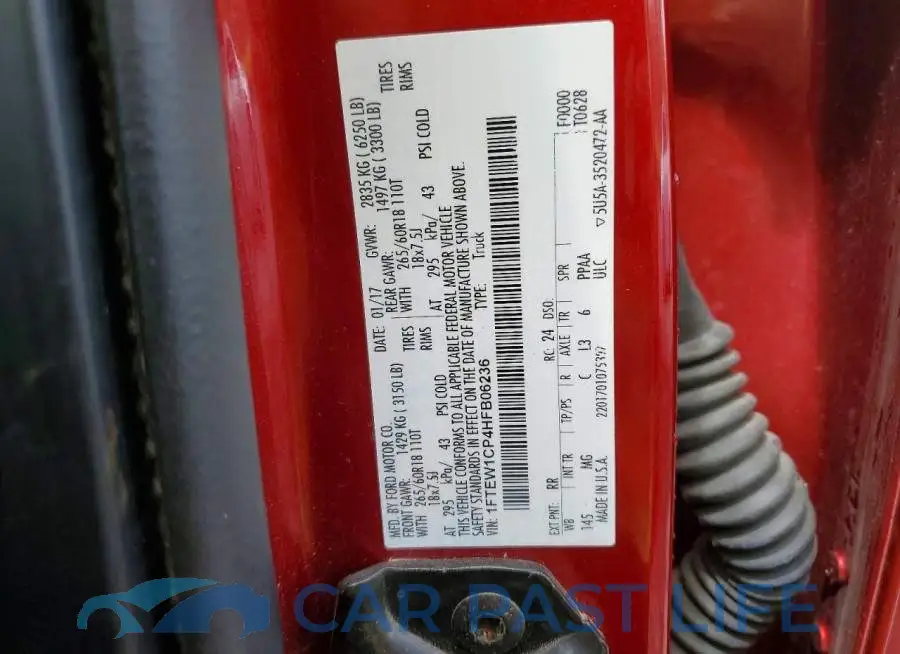 1FTEW1CP4HFB06236# 12
