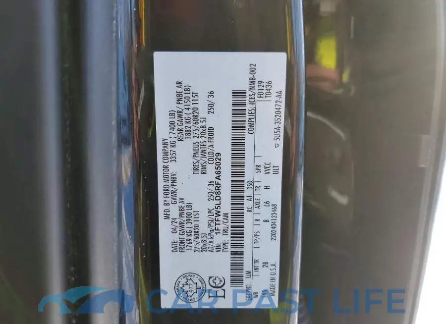 1FTFW5LD8RFA65029# 13