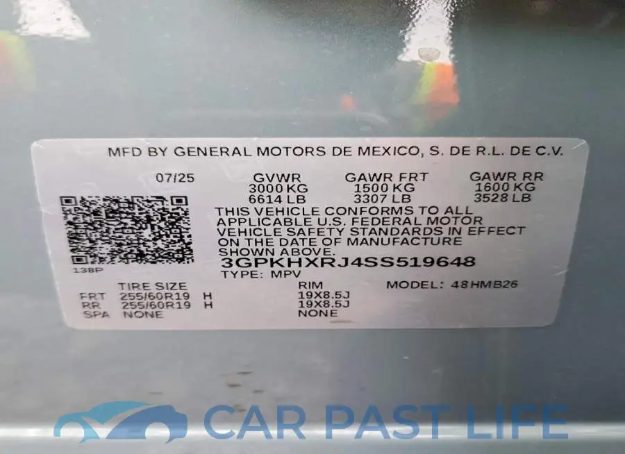 3GPKHXRJ4SS519648# 13