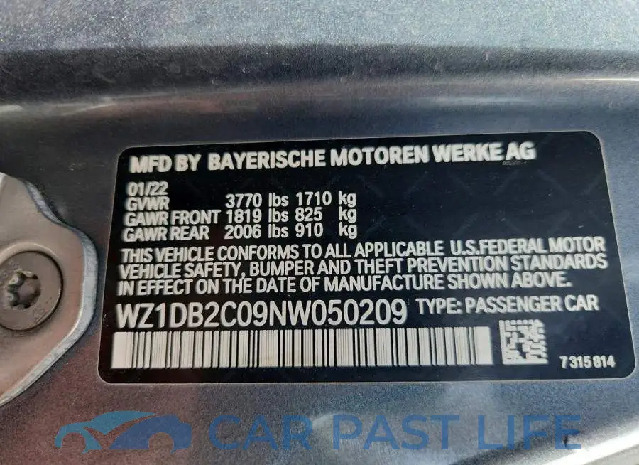 WZ1DB2C09NW050209# 12