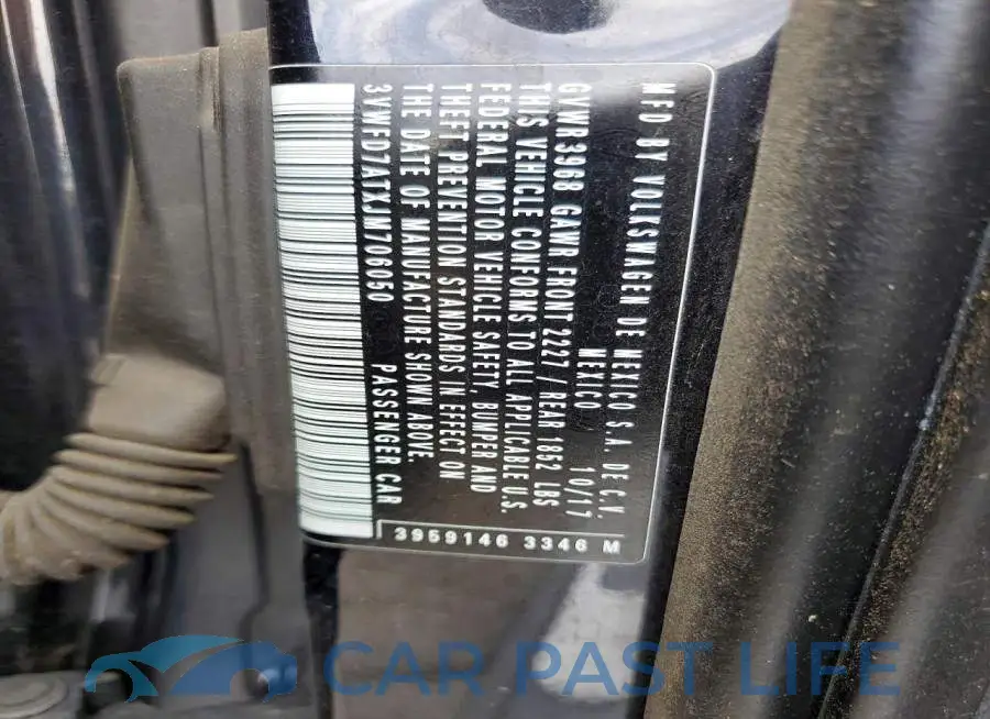 3VWFD7ATXJM706050# 12