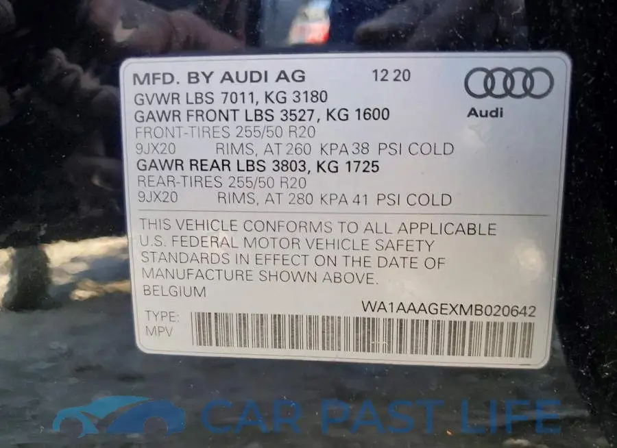 WA1AAAGEXMB020642# 13