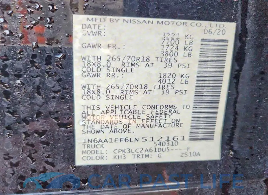 1N6AA1EF6LN512161# 13