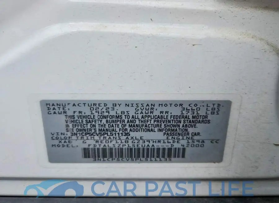 3N1CP5CV5PL511135# 12