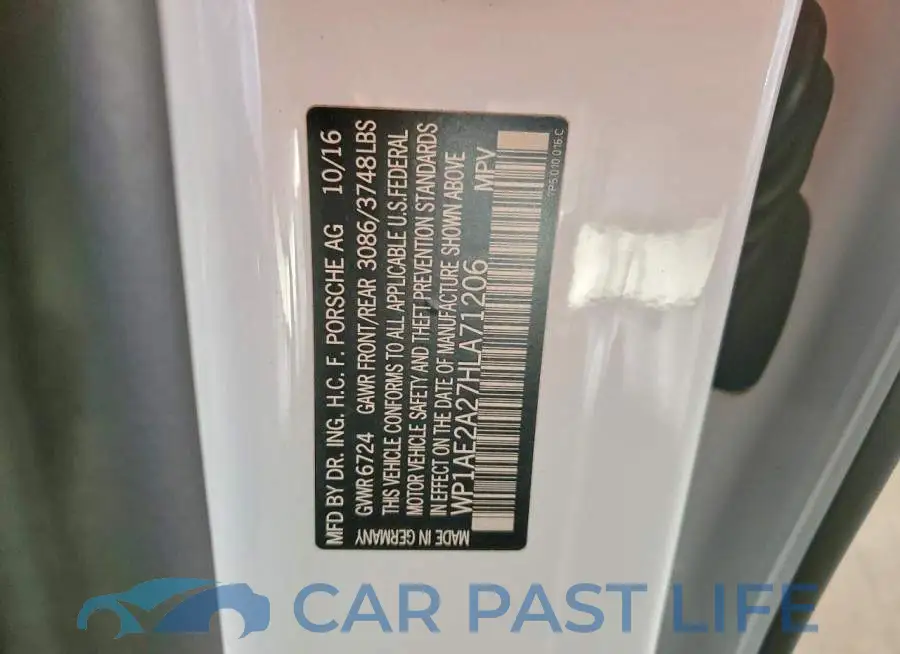 WP1AE2A27HLA71206# 13