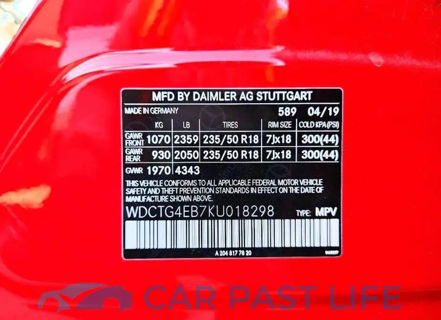 WDCTG4EB7KU018298# 12