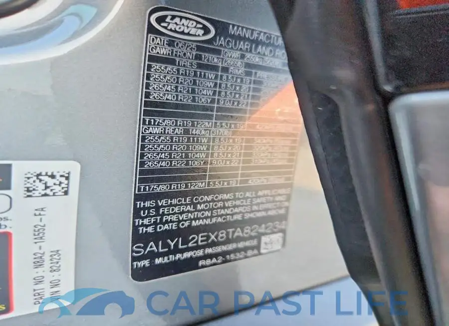 SALYL2EX8TA824234# 14