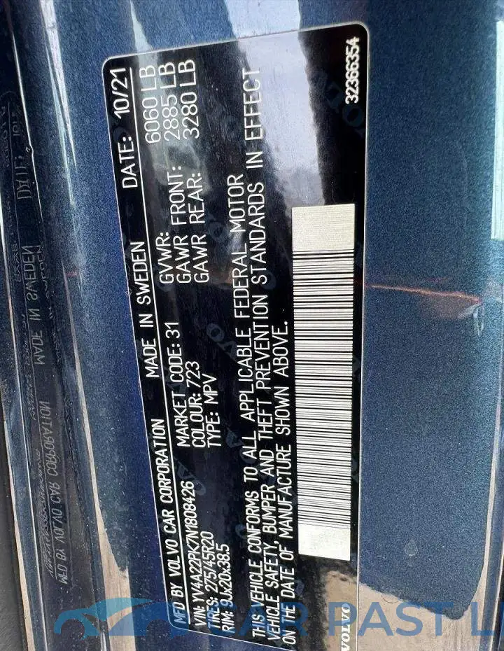 YV4A22PK7N1808426# 10