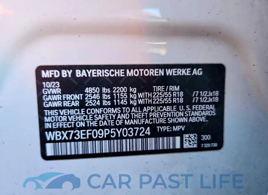 WBX73EF09P5Y03724# 14