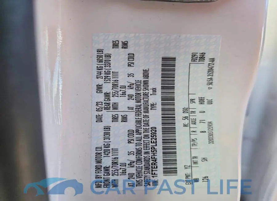 1FTER4FH5PLE25920# 12