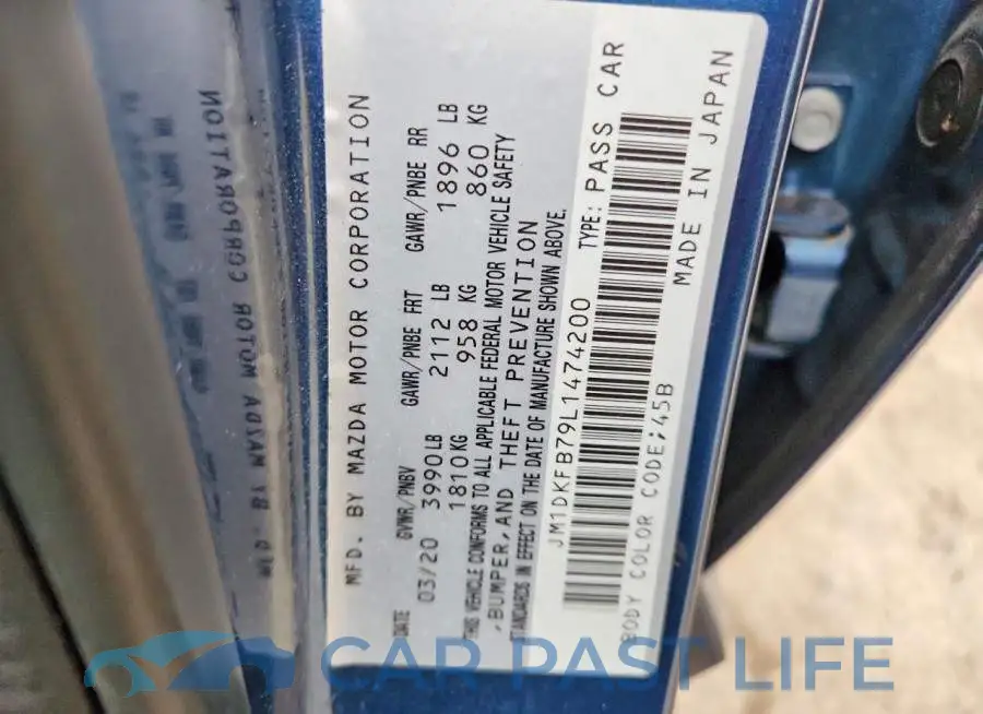 JM1DKFB79L1474200# 12