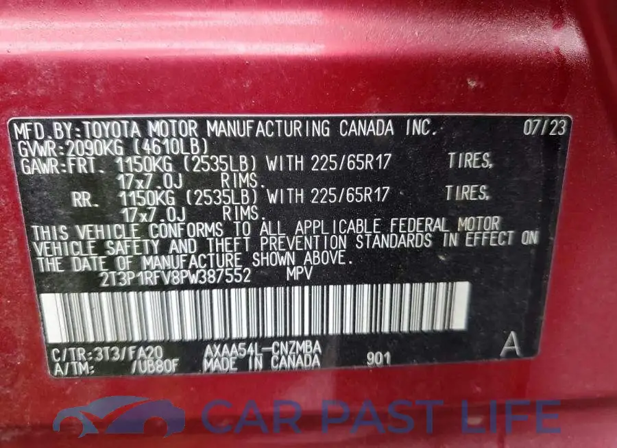 2T3P1RFV8PW387552# 13