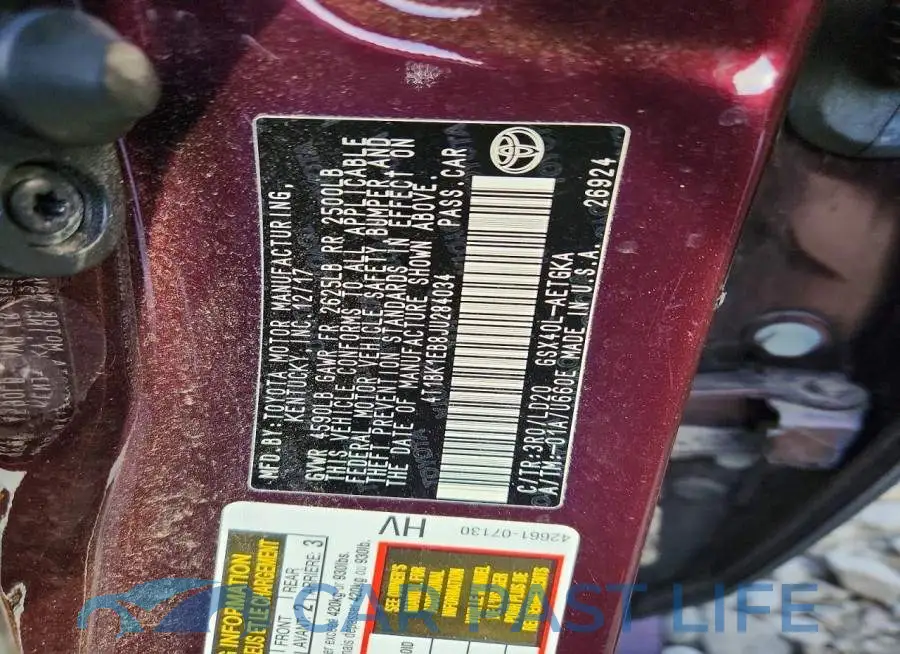 4T1BK1EB8JU284034# 12