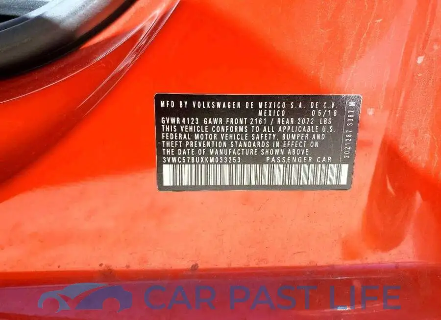 3VWC57BUXKM033253# 13