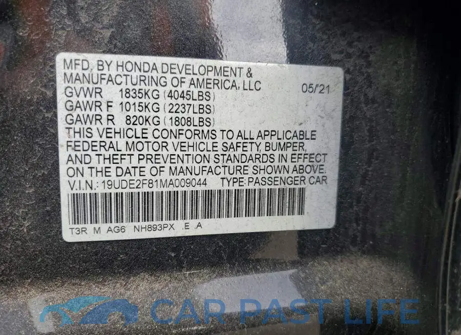 19UDE2F81MA009044# 12