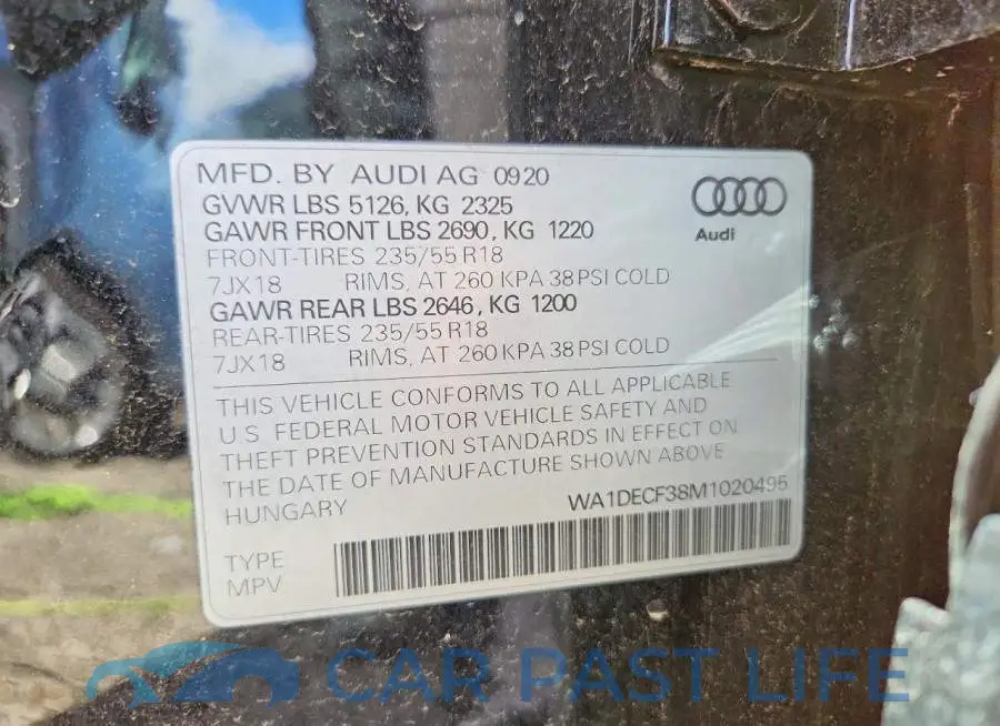 WA1DECF38M1020495# 13