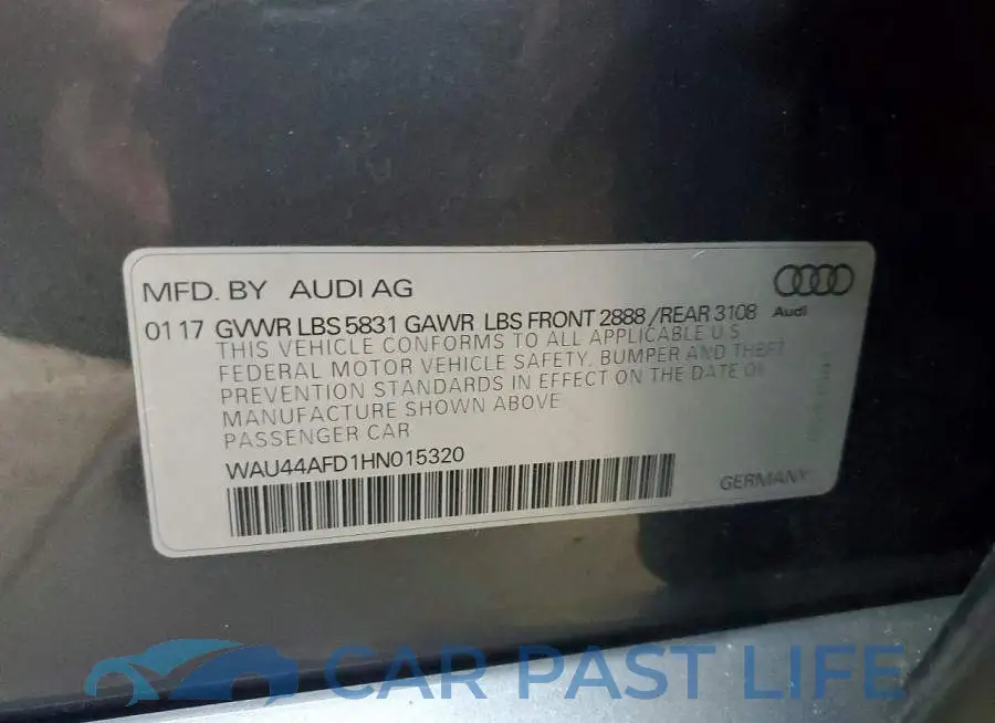 WAU44AFD1HN015320# 12