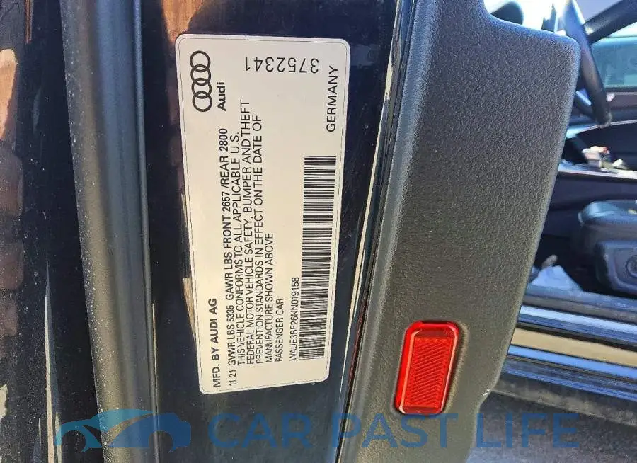 WAUE3BF26NN019158# 12