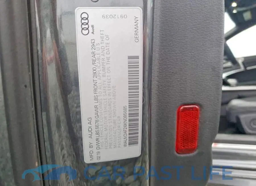 WAUV2AF26KN085685# 12