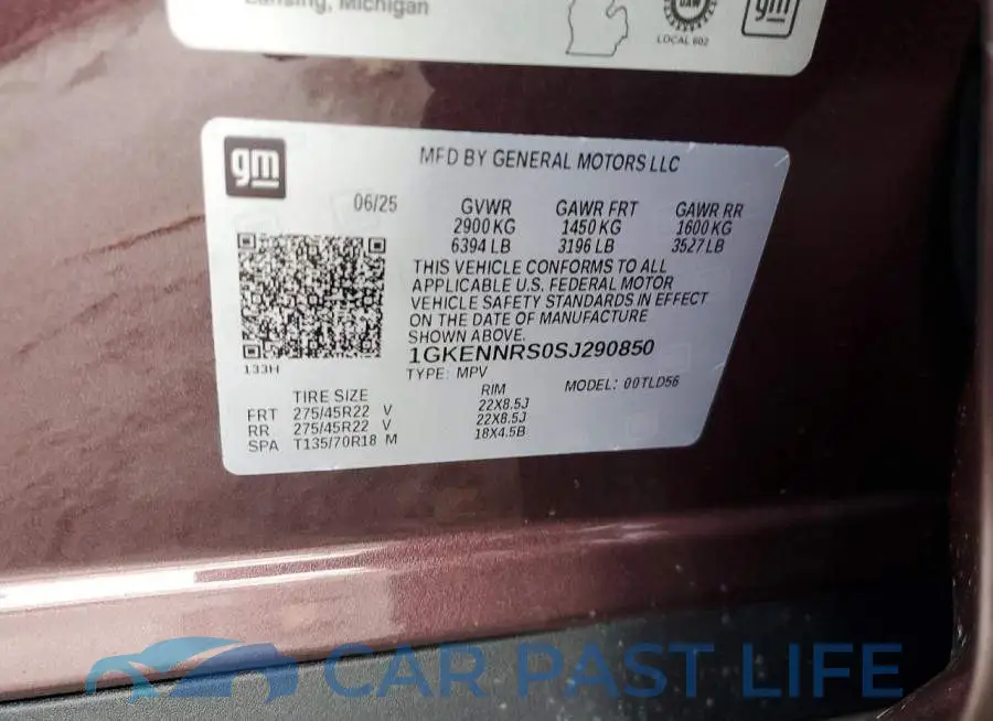 1GKENNRS0SJ290850# 13