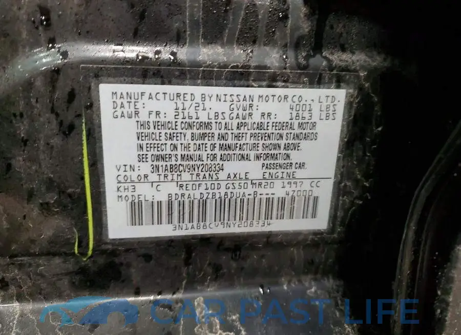 3N1AB8CV9NY208334# 12