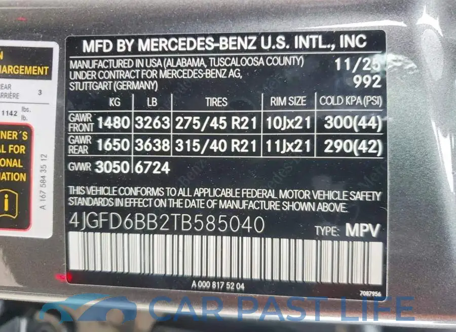 4JGFD6BB2TB585040# 13