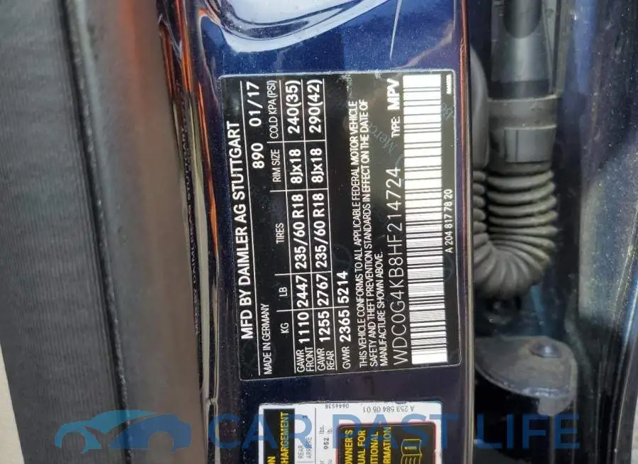 WDC0G4KB8HF214724# 13