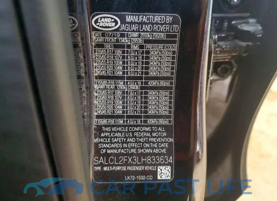 SALCL2FX3LH833634# 13