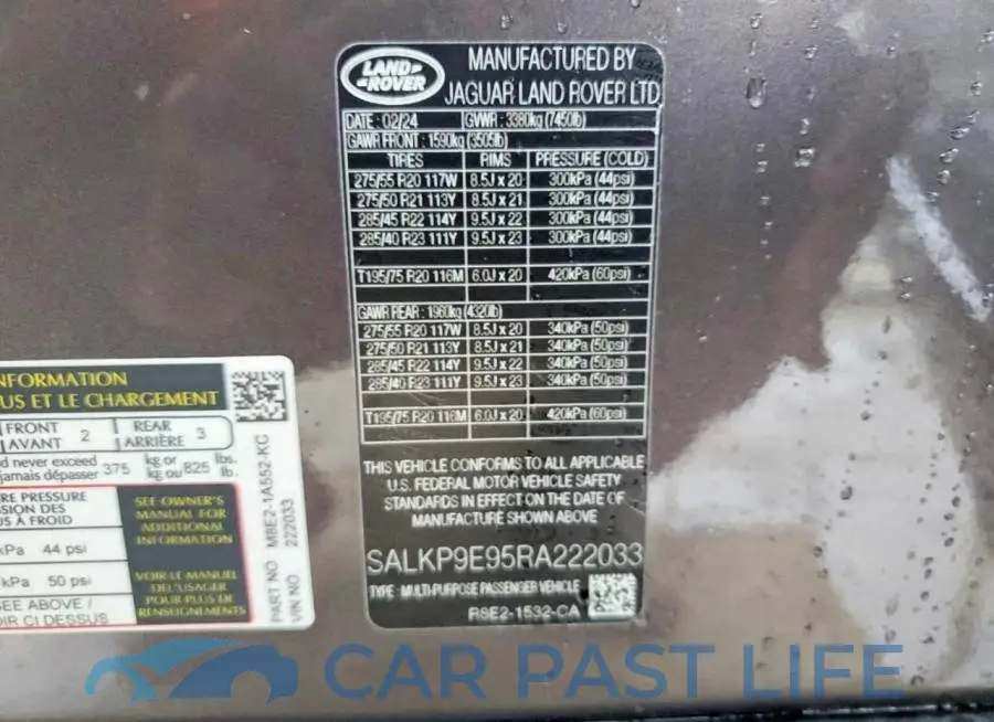SALKP9E95RA222033# 13