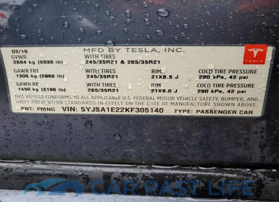5YJSA1E22KF305140# 12