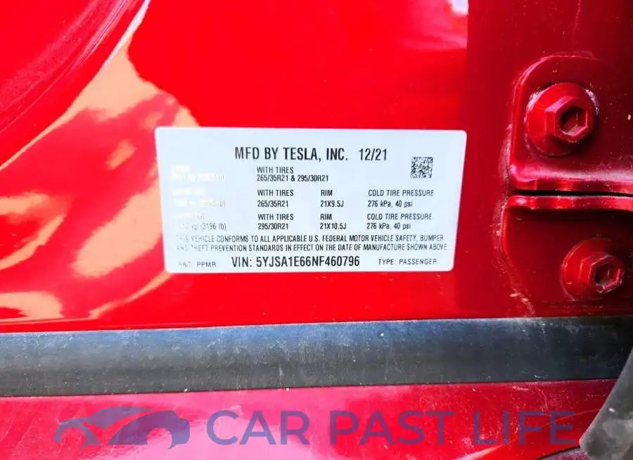 5YJSA1E66NF460796# 12