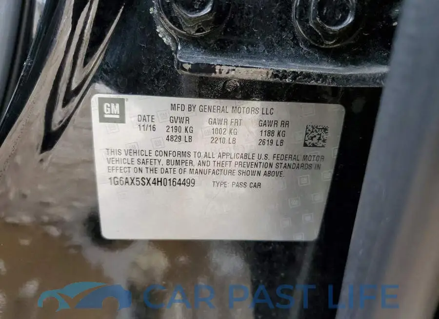 1G6AX5SX4H0164499# 12