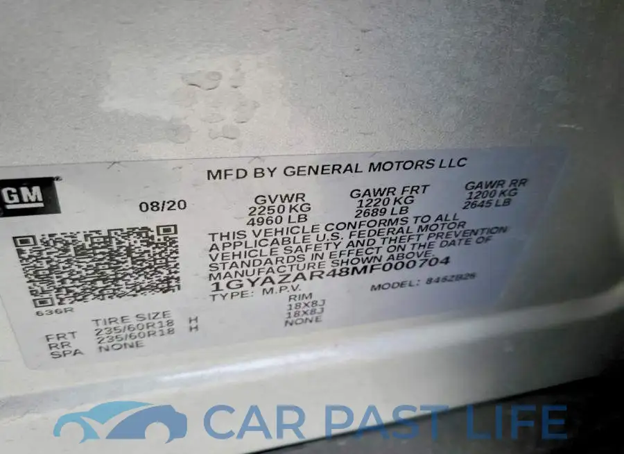 1GYAZAR48MF000704# 13